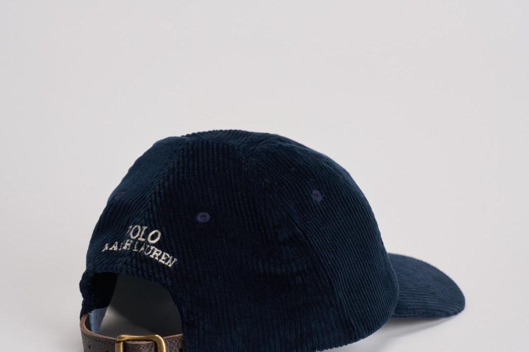 Cappellino uomo a costine blu 710847175 006 RALPH LAUREN 