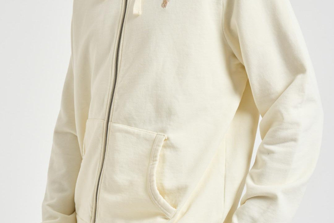 Felpa uomo panna con cappuccio 710916692 003 RALPH LAUREN 