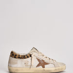 Sneakers donna Super Star bianca e cavallino leopardato GWF01042 F00816783260 GOLDEN GOOSE 