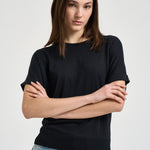 T-shirt donna girocollo nera JG000312D 520569300 HERNO 