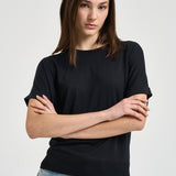 T-shirt donna girocollo nera JG000312D 520569300 HERNO 
