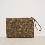 Pochette donna Club in rafia marrone CLUB DARKTEA IBELIV 
