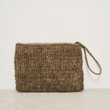 Pochette donna Club in rafia marrone CLUB DARKTEA IBELIV 