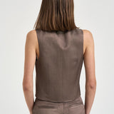 Gilet donna tortora A03031 01926151 PESERICO 