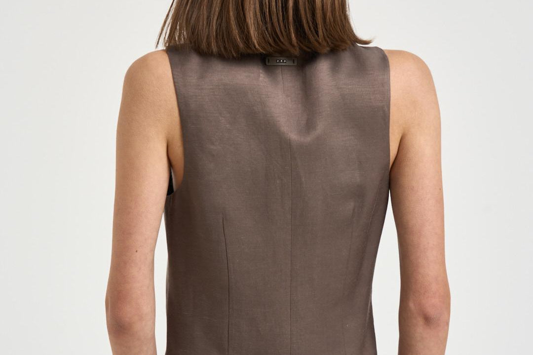 Gilet donna tortora A03031 01926151 PESERICO 