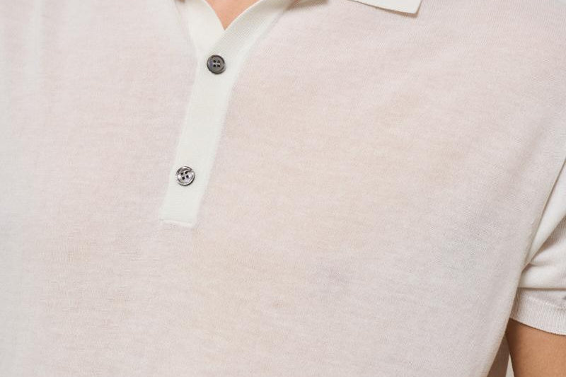 Polo uomo bianca EU526 823C ACCADEMIE TESSILI 