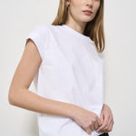 T-shirt donna girocollo bianca F5SW62 A01 LIVIANA CONTI 