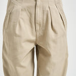 Pantalone donna beige a vita alta PA0634FA D1G04E90BE MARANT ETOILE 