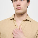Camicia uomo beige X66TNW US5 ACCADEMIE TESSILI 