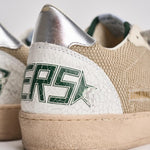 Sneakers uomo Ball Star beige e verde GMF00117 F00816183257 GOLDEN GOOSE 