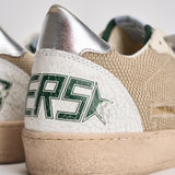 Sneakers uomo Ball Star beige e verde GMF00117 F00816183257 GOLDEN GOOSE 