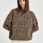 Felpa donna girocollo leopardata 11155 MTL59LEOPARD ANINE BING 