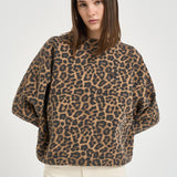 Felpa donna girocollo leopardata 11155 MTL59LEOPARD ANINE BING 