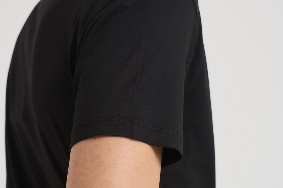 T-shirt uomo girocollo nera SH000760 NERO ACCADEMIE TESSILI 