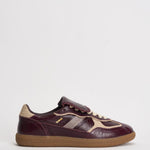 Sneakers donna stile vintage in pelle bordeaux e S100829 05 ALOHAS 
