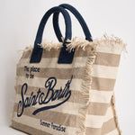 Borsa donna Vanity a righe beige e bianca VANITY 02753L MC2 SAINT BARTH 