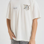 T-shirt uomo bianca con stampe MLM100369 FLATWHITE REPRESENT 
