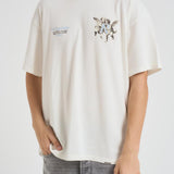 T-shirt uomo bianca con stampe MLM100369 FLATWHITE REPRESENT 