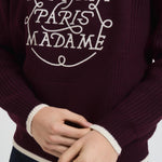 Felpa uomo girocollo bordeaux PO184 WO007WINE DROLE DE MONSIEUR 