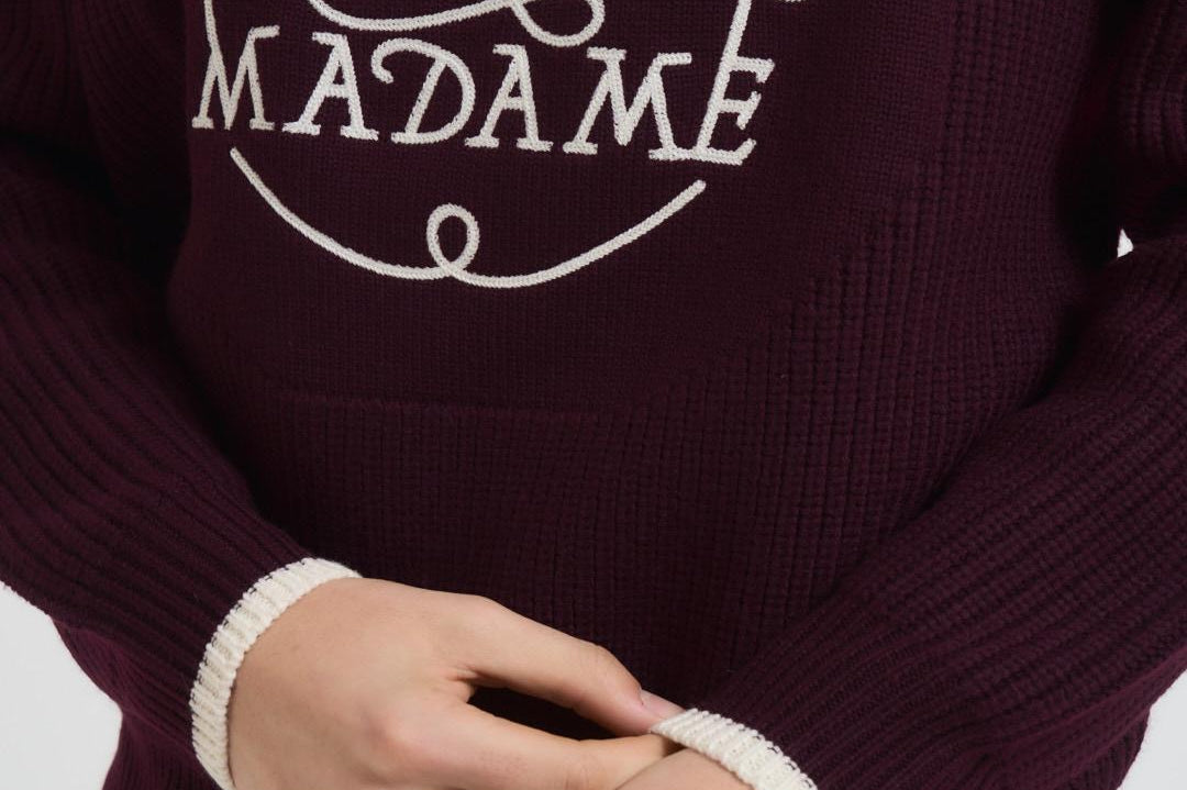 Felpa uomo girocollo bordeaux PO184 WO007WINE DROLE DE MONSIEUR 