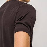 T-shirt uomo in maglia girocollo marrone K100421 170 KANGRA 