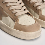 Sneakers uomo Stardan bianca e beige GMF00667 F00814015875 GOLDEN GOOSE 