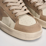 Sneakers uomo Stardan bianca e beige GMF00667 F00814015875 GOLDEN GOOSE 