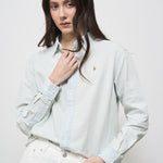 Camicia donna celeste in cotone 211891420 001 RALPH LAUREN 