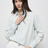 Camicia donna celeste in cotone 211891420 001 RALPH LAUREN 