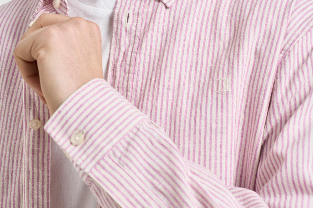 Camicia uomo Konrad a righe rosa 1001330 CROCUSPINK LES DEUX 