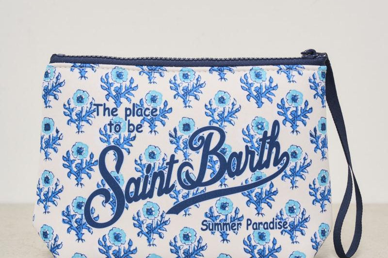 Pochette donna Aline fantasia floreale blu ALINE 00152H MC2 SAINT BARTH 
