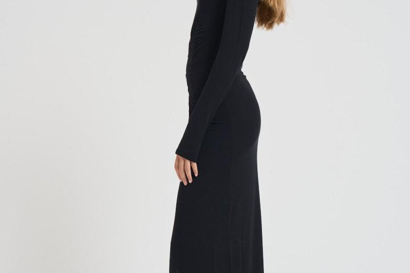 Abito donna Jelina lungo nero RO0349FB C3K01E01BK MARANT ETOILE 