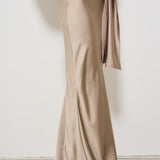 Gonna donna lunga satina beige T170351A GREIGE THE ANDAMANE 
