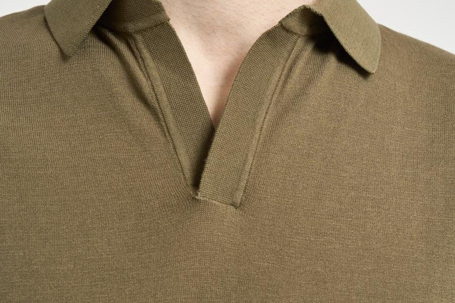 Polo uomo in maglia verde SLOANCOTTON 52 MC2 SAINT BARTH 