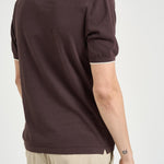 Polo uomo in maglia marrone SLOANCONTRAST 18 MC2 SAINT BARTH 