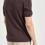 Polo uomo in maglia marrone SLOANCONTRAST 18 MC2 SAINT BARTH 