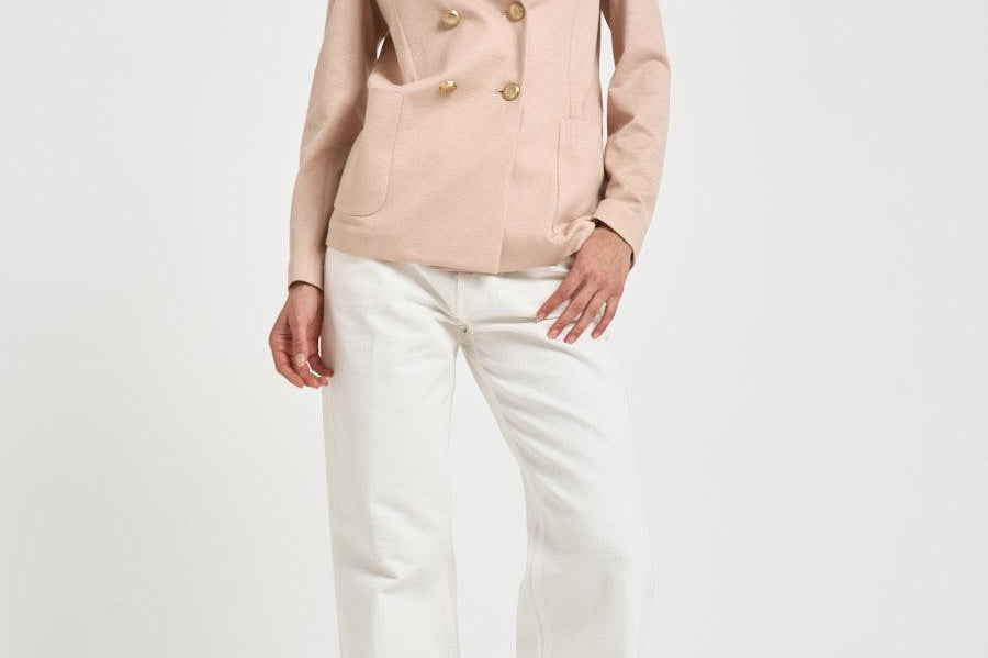 Giacca donna doppiopetto rosa cipria FD3961 9151 CIRCOLO 1901 
