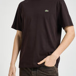 T-shirt uomo girocollo marrone TH7318 3LA LACOSTE 