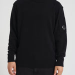 Felpa uomo girocollo in misto lana nera KN707A 110149A999 CP COMPANY 