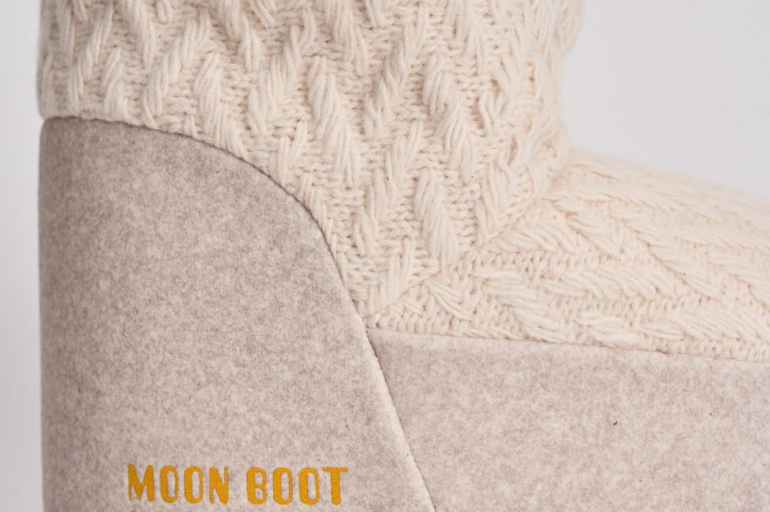 Stivale donna da neve in maglia panna 1409750 L032WHITESAND MOON BOOT 