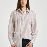 Camicia donna Aurora a righe bordeaux CH0262FB D1I01IECRD ISABEL MARANT 