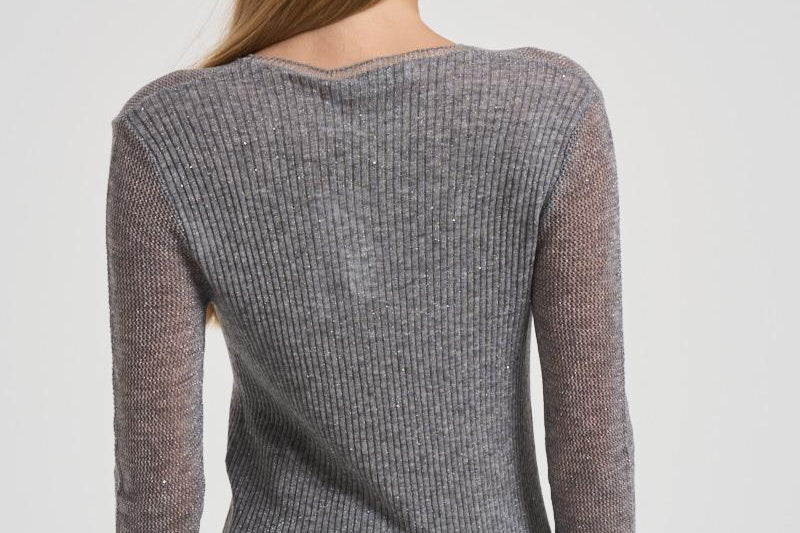 Top a coste in lurex KERRIA GREYLUREX IRO 