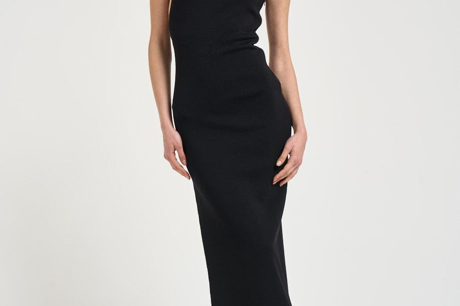 Abito donna lungo nero AM43B 110 ELISABETTA FRANCHI 