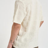 Polo uomo effetto crochet beige M26100018 CLEARCREAM SAMSØE SAMSØE 