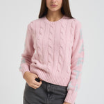 Maglia donna a trecce rosa MALMO STB21 MC2 SAINT BARTH 