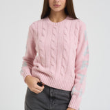 Maglia donna a trecce rosa MALMO STB21 MC2 SAINT BARTH 