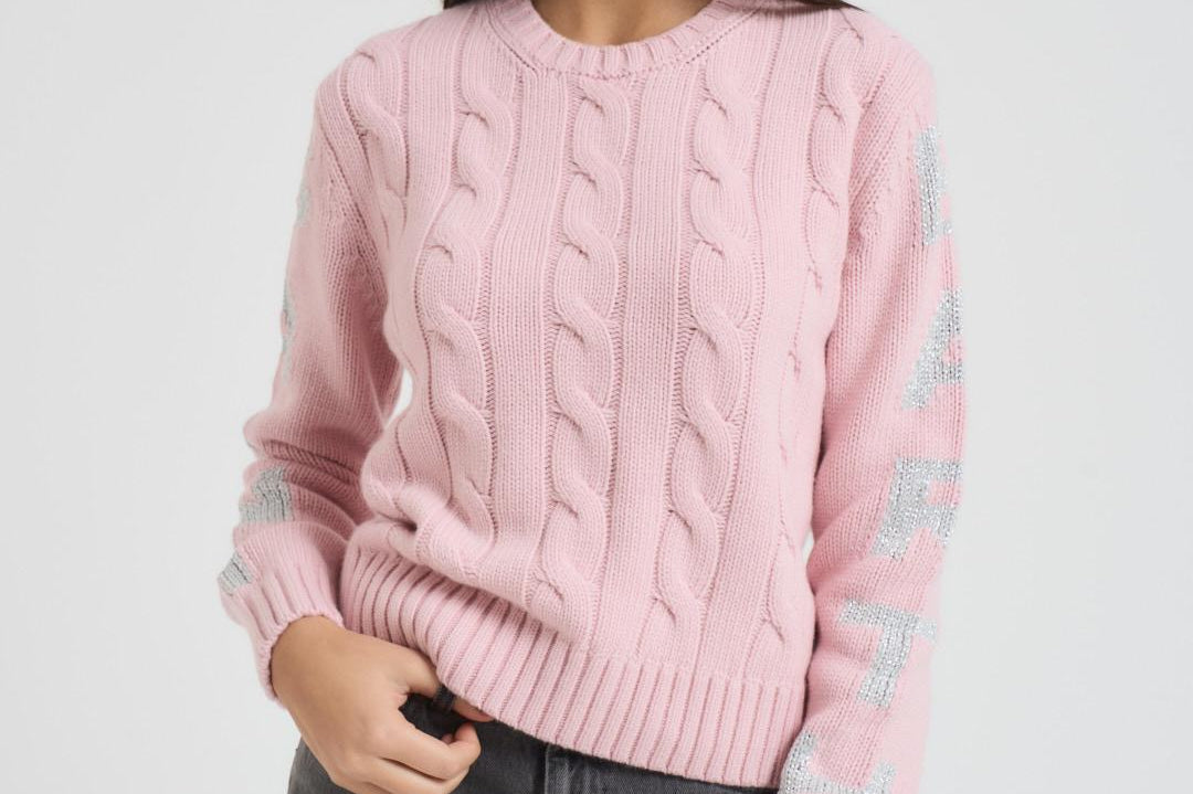 Maglia donna a trecce rosa MALMO STB21 MC2 SAINT BARTH 