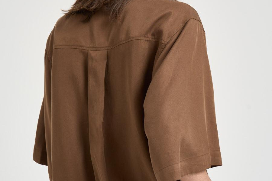Blusa donna maniche a tre quarti marrone TYC01 MOCHA NINE IN THE MORNING 
