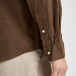 Camicia uomo in lino marrone 710968915 500 RALPH LAUREN 