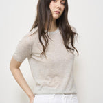 T-shirt donna grigia girocollo B02021 B0218 ROBERTO COLLINA 